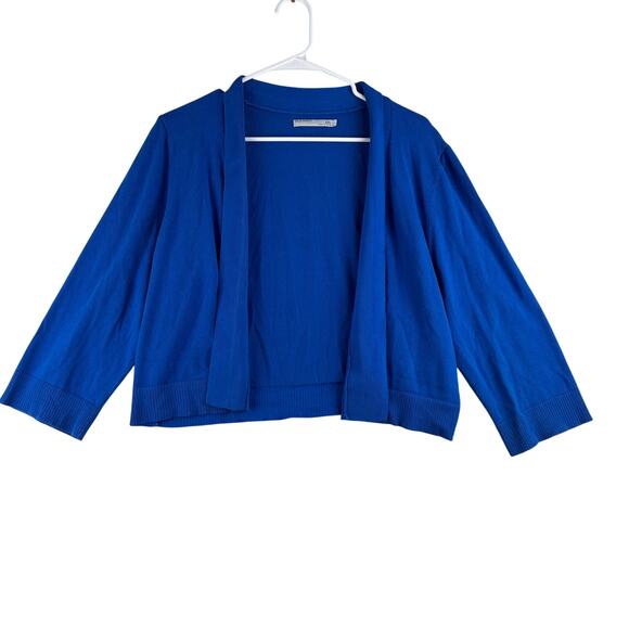 Old Navy Y2K Cropped Cardigan Women's XXL Royal Blue Modest Church Cotton Nylon - Picture 1 of 8